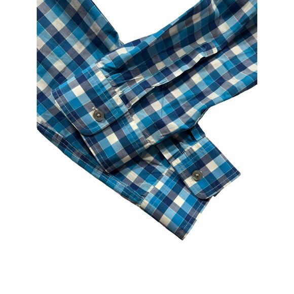 Hugo Boss Mens Slim Fit Blue & White Checked Shirt XL - Picture 6 of 8